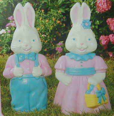 24inch Mr & Mrs Rabbit - Illuminated Item Number EII55750